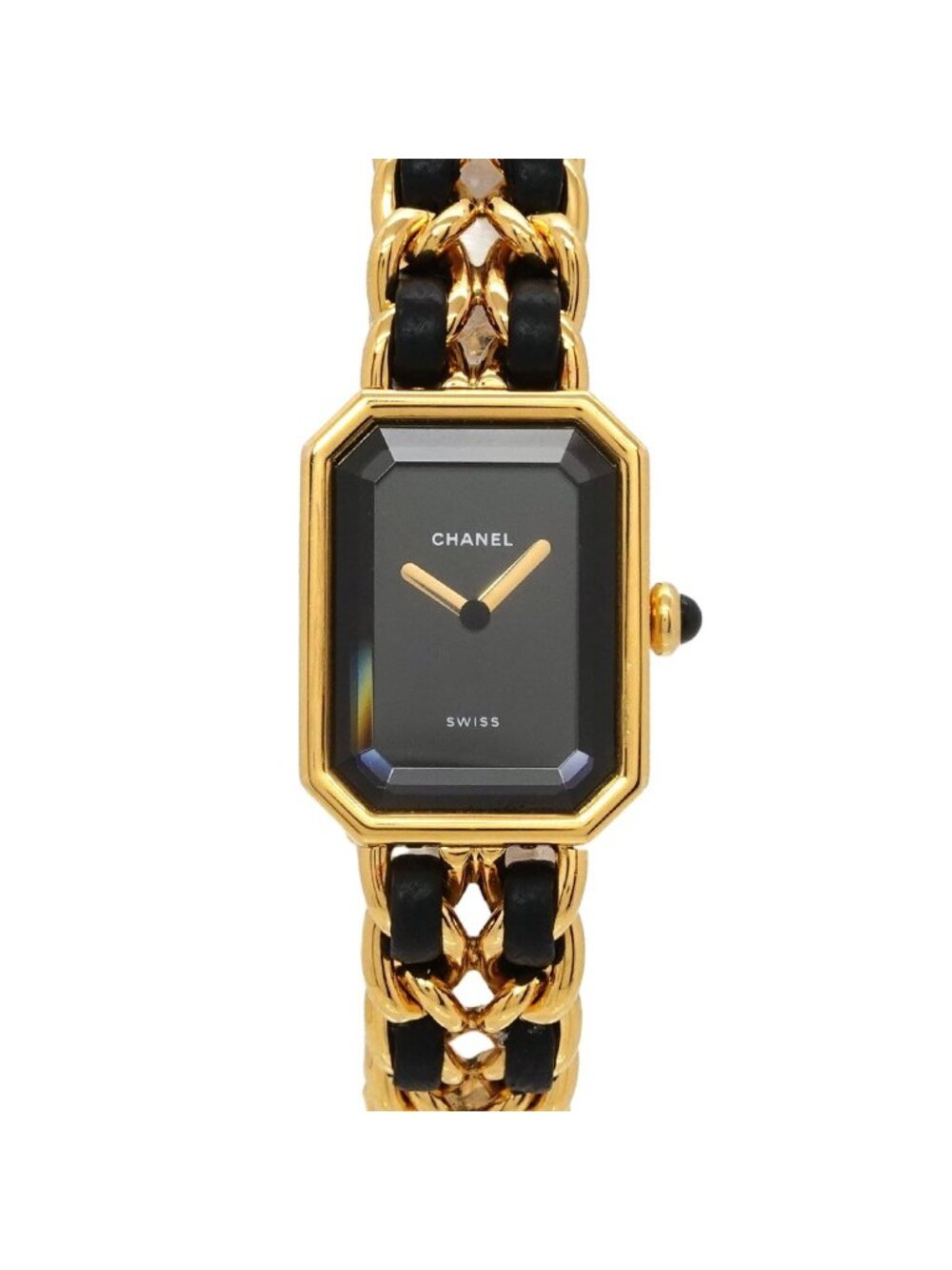 Chanel Premiere L Vintage Watch Black Gold